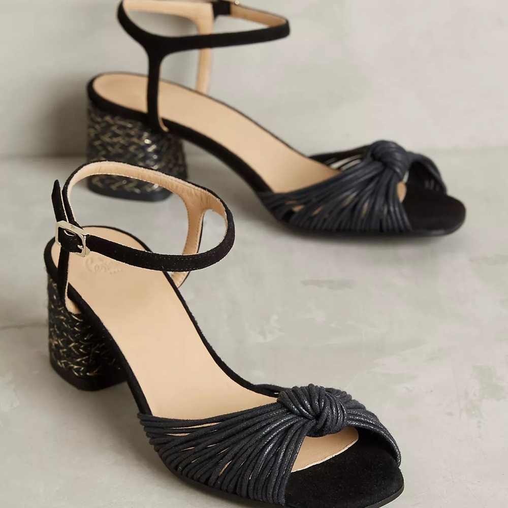 Anthropologie Castaner Mar-Knot Block heels Size 37/US 6.5 - Picture 2 of 15